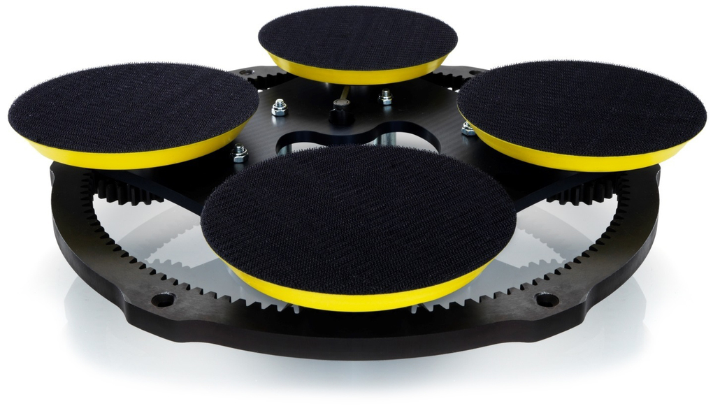 Plate with Bona Power Drive self drive unit