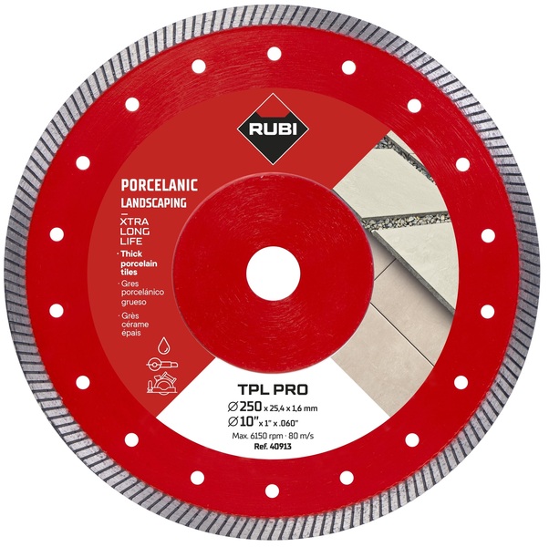 Tarcza diamentowa Rubi TPL 250 EXT PRO 250 mm do gresu porcelanowego