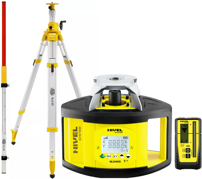 Niwelator laserowy Nivel System NL540G DIGITAL (+ statyw korbowy SJJ32 + łata LS-24)