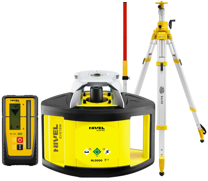 Laser level Nivel System NL500G DIGITAL (+ cranked tripod SJJ32 + laser stave LS-24)