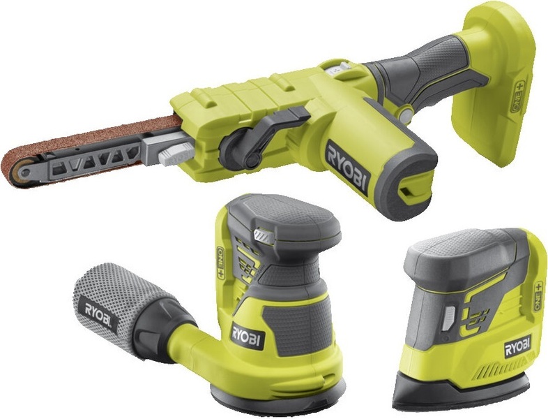 Power tool set Ryobi R18CK3D-0GJ (Grinders R18ROS, R18PS and R18PF)