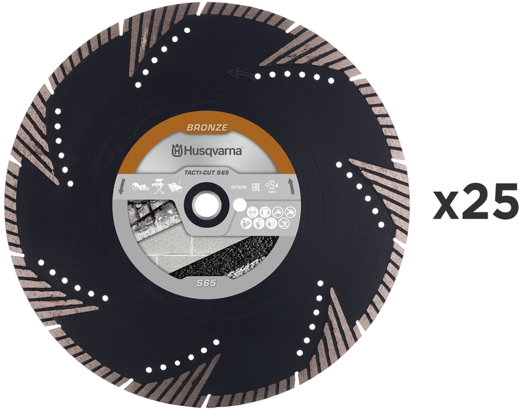 SET - Diamond blade Husqvarna Tacti-Cut S65 350 mm (25 pcs)