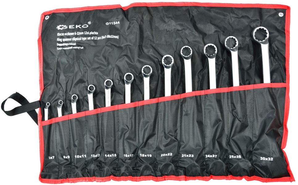 Socket wrench set Geko G11544 (12 pcs)