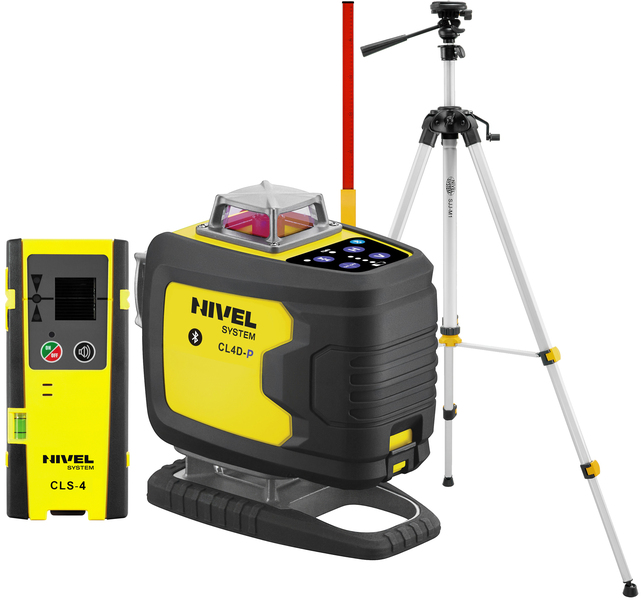 Multi-purpose cross laser Nivel System CL4D-P  (+ tripod SJJ-M1 EX, laser stave LS-24 and laser sensor CLS-4)