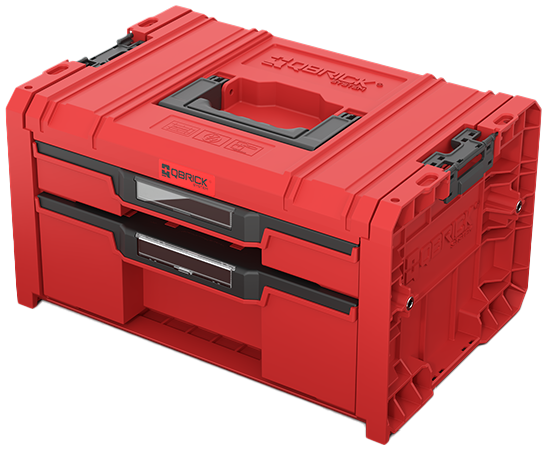 Toolbox Qbrick System PRO Drawer 2 Toolbox 2.0 Expert RED Ultra HD Custom (cardboard packaging)