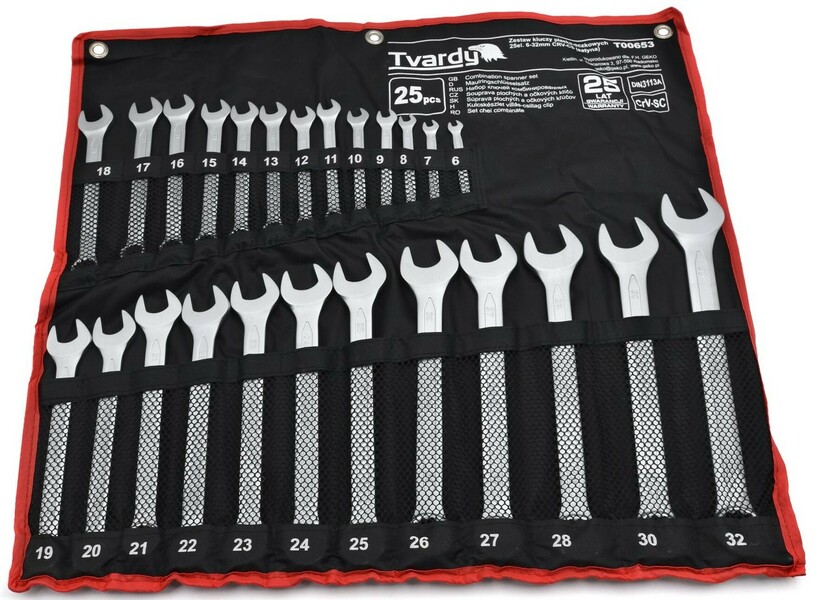Combination wrench set Geko T00653 (25 pcs)