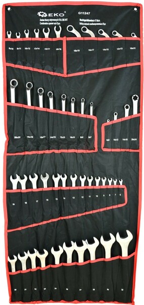 Satin-finished wrench set Geko G11247 (47 pcs)