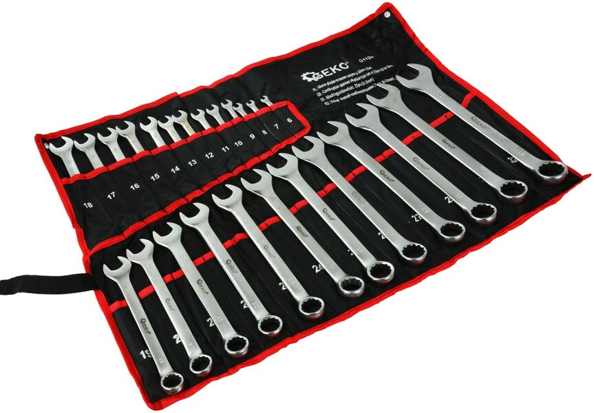 Satin-finished wrench set Geko G11246 (25 pcs)