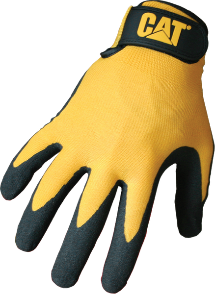 Work gloves Caterpillar YLW Nylon Nitrile Coated Palm