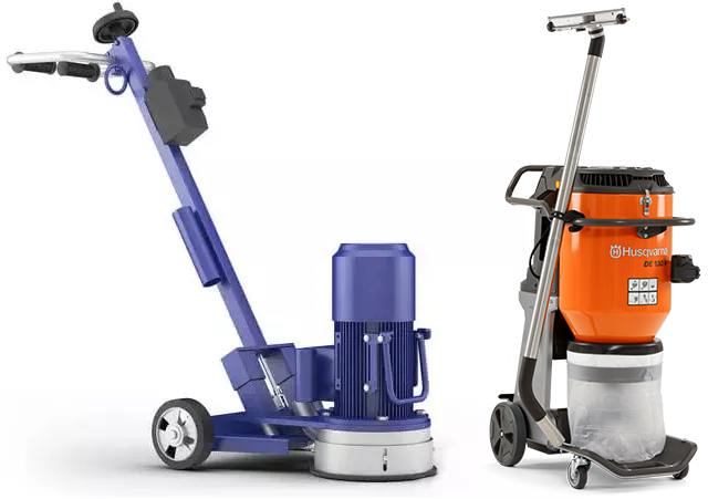 Floor grinding machine Blastrac BGS-250 (+vacuum cleaner Husqvarna DE130 H)