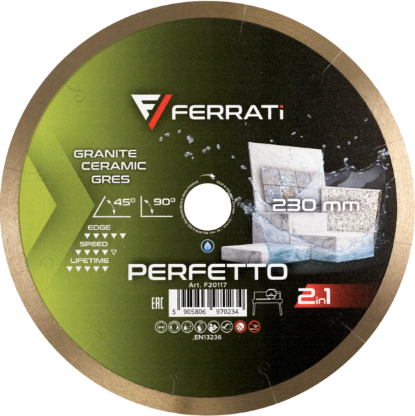 Tarcza diamentowa Ferrati  2in1 230 mm PERFETTO