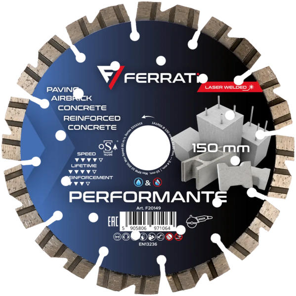 Tarcza diamentowa Ferrati tnąca 150mm PERFORMANTE