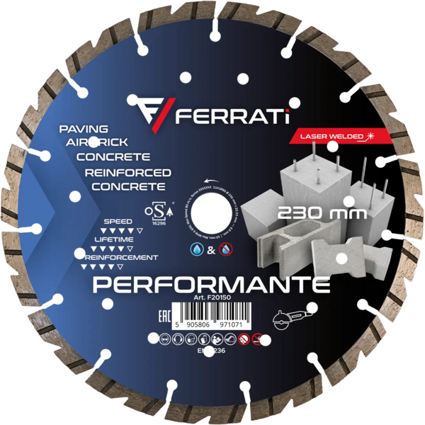 Tarcza diamentowa Ferrati tnąca 230mm PERFORMANTE