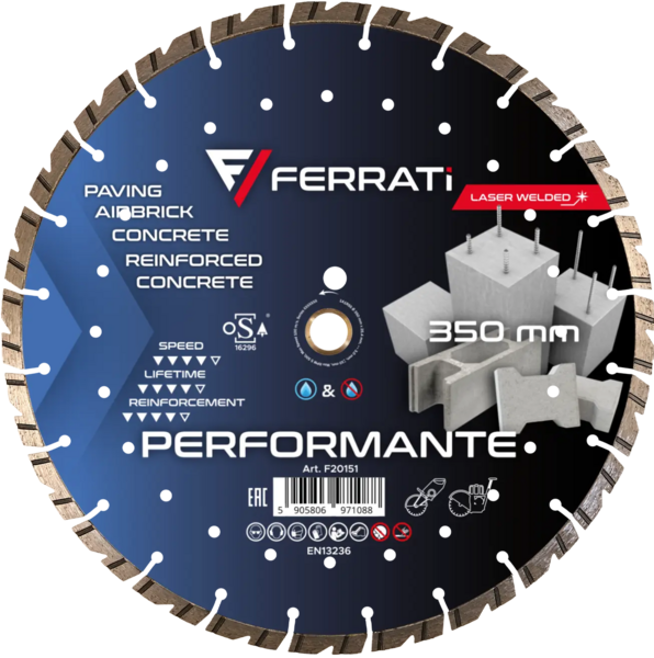 Tarcza diamentowa Ferrati tnąca 350mm PERFORMANTE
