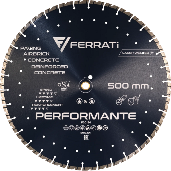 Tarcza diamentowa Ferrati tnąca 500mm PERFORMANTE
