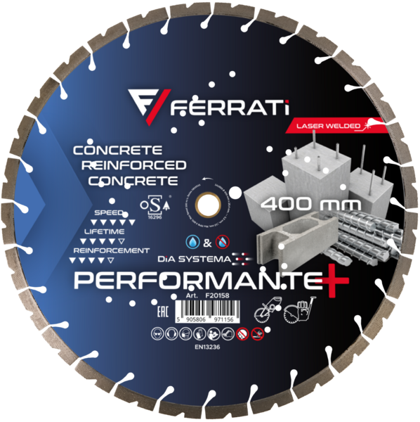 Tarcza diamentowa Ferrati tnąca 400mm DiA SYSTEMA PERFORMANTE PLUS