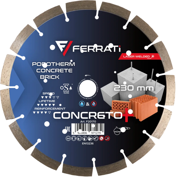 Tarcza diamentowa Ferrati tnąca C3-W 350mm CONCRETO PLUS