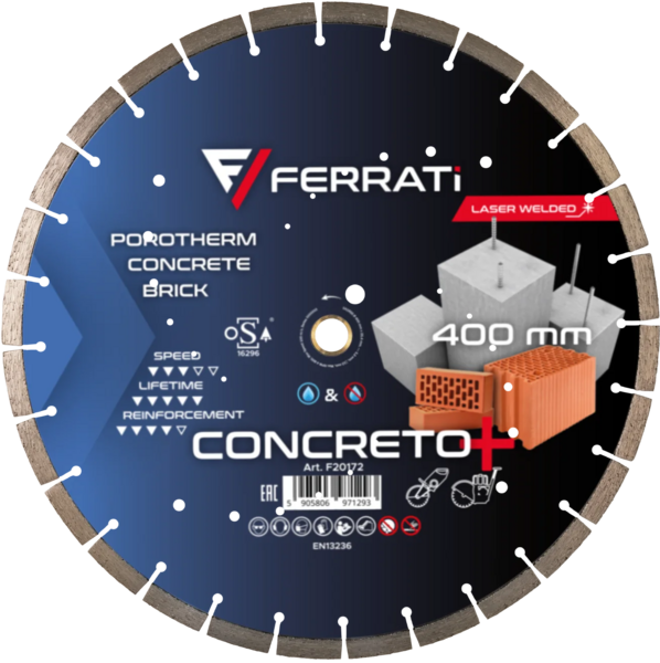 Tarcza diamentowa Ferrati tnąca C3-W 400mm CONCRETO PLUS
