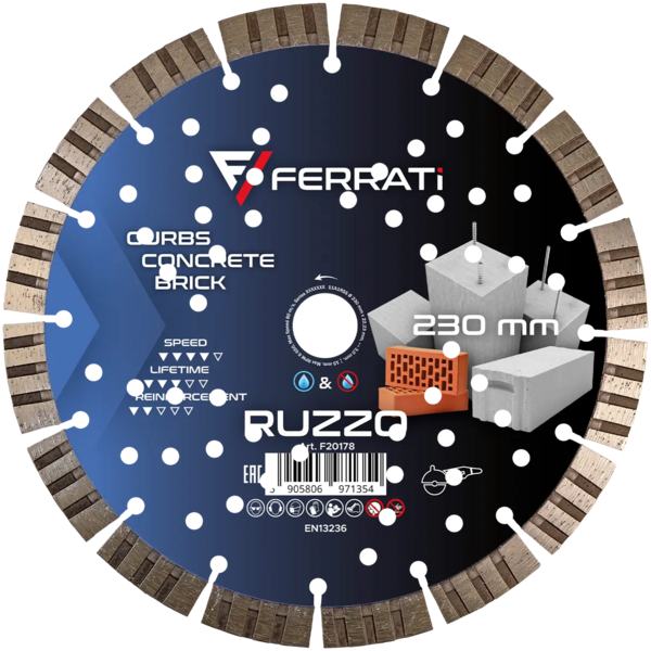 Diamond blade Ferrati RUZZO 230 mm