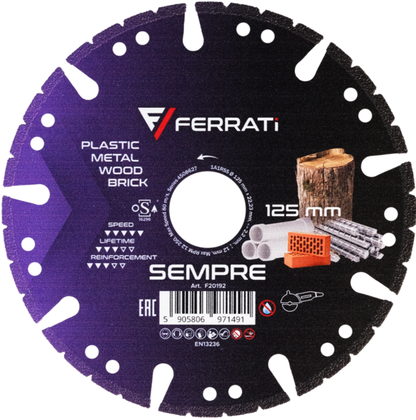Tarcza diamentowa Ferrati 125mm SEMPRE