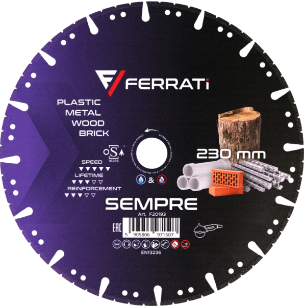 Tarcza diamentowa Ferrati 230mm SEMPRE