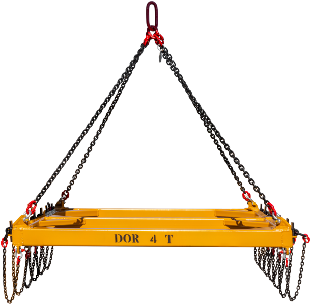Transverse beam 4 t Rino for railway sleepers in a frame arrangement for seven sleepers
