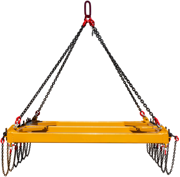Transverse beam 2.5 t Rino for railway sleepers in a frame arrangement for seven sleepers