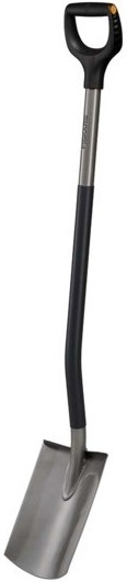 Szpadel prosty Fiskars Ergonomic (szary)