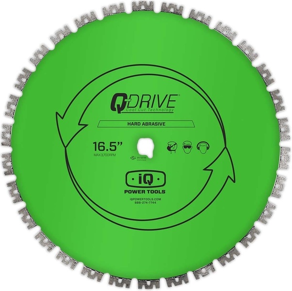 Diamond blade iQ Power Tools Q-Drive M Segment Speed Cut Medium Hard Combo 420 mm, green
