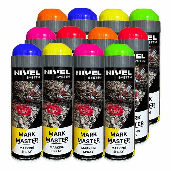 Spray paint Nivel System Mark Master (500 ml) (set of 12 pieces)