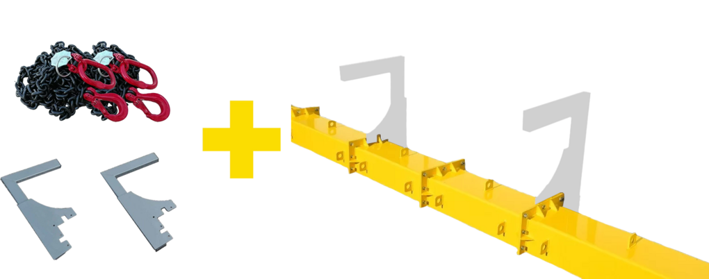 Mechanical leveling beam (profiling screed) Gepter LTC 550 (incl. 2x chain suspension and rigid transport handles)