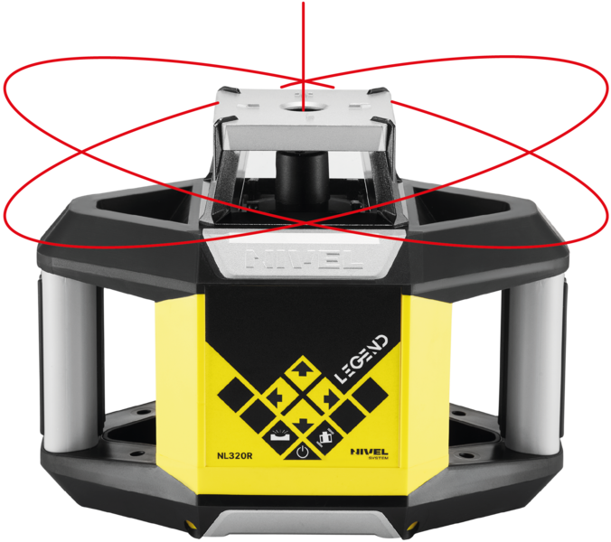 Niwelator laserowy Nivel System NL320R DIGITAL, wiązka czerwona, zasięg 500 m