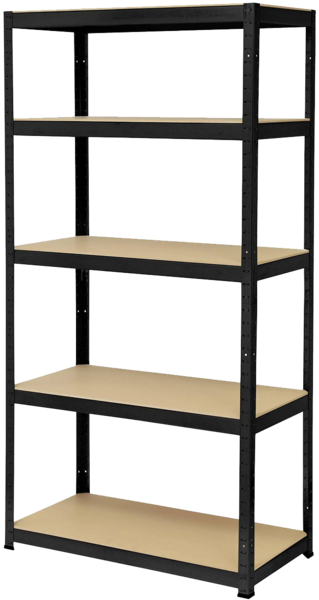 Galvanized black shelf MDF 4 mm Rino SLF4-164B 180 x 60 x 40 cm