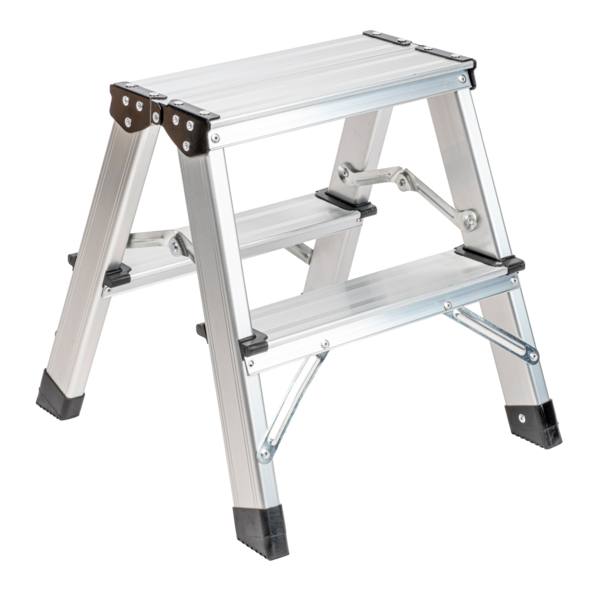 White Aluminum Step Ladder Rino LAD02SW