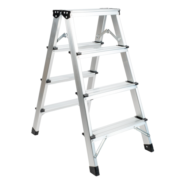 White Aluminum Step Ladder Rino LAD04SW