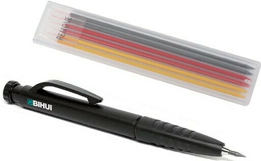 Bihui mechanical pencil with 6 interchangeable refills (black/yellow/red)