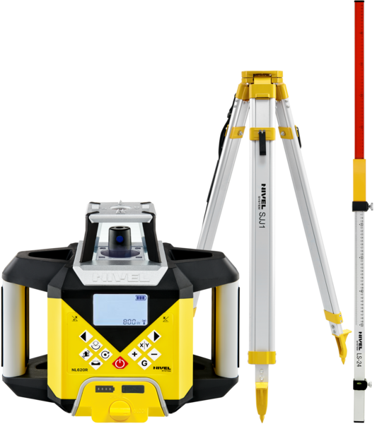 Niwelator laserowy Nivel System NL620R DIGITAL (+ statyw SJJ1, łata LS-24), wiązka czerwona, zasięg 600 m