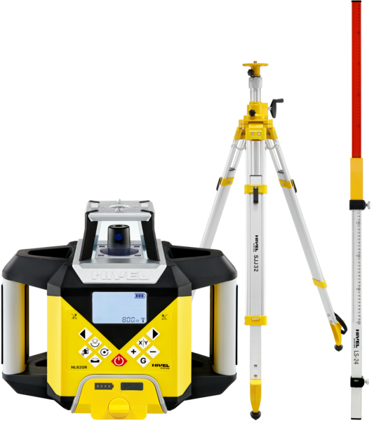 Niwelator laserowy Nivel System NL620R DIGITAL (+ statyw SJJ32, łata LS-24), wiązka czerwona, zasięg 600 m