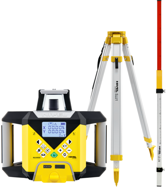 Niwelator laserowy Nivel System NL640G DIGITAL (+ statyw SJJ1, łata LS-24), wiązka zielona, zasięg 600 m