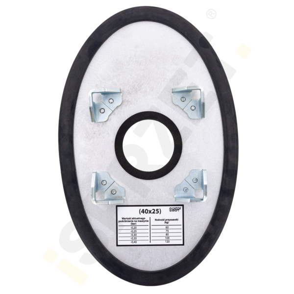 Elliptical suction plate Catchshift 60-40/25 for Mickey Mini grabs (40 x 25 cm, 60 kg capacity)