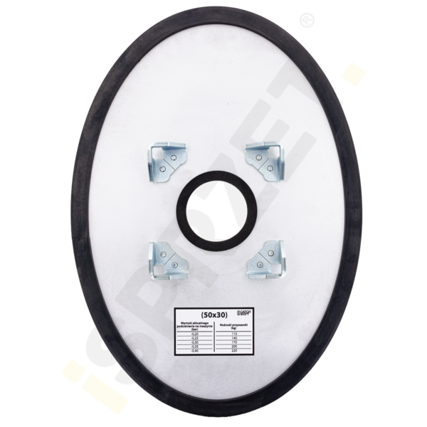 Elliptical suction plate Catchshift 110-50/35 for Mickey Mini grabs (50 x 35 cm, 110 kg capacity)