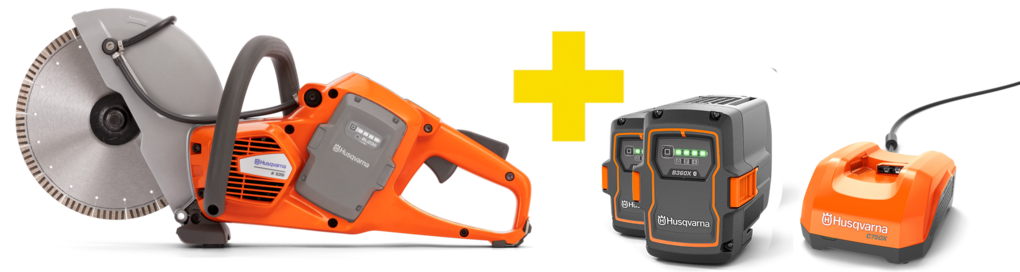 Battery power cutter Husqvarna K535i (2x BLiX B360X battery + C750X charger)