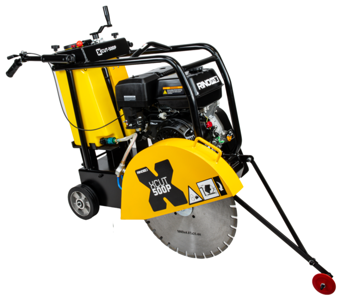 Przecinarka jezdna spalinowa Rino XCUT-500P PRO-X (500 mm), głębokość cięcia 190 mm (+ tarcza do betonu)