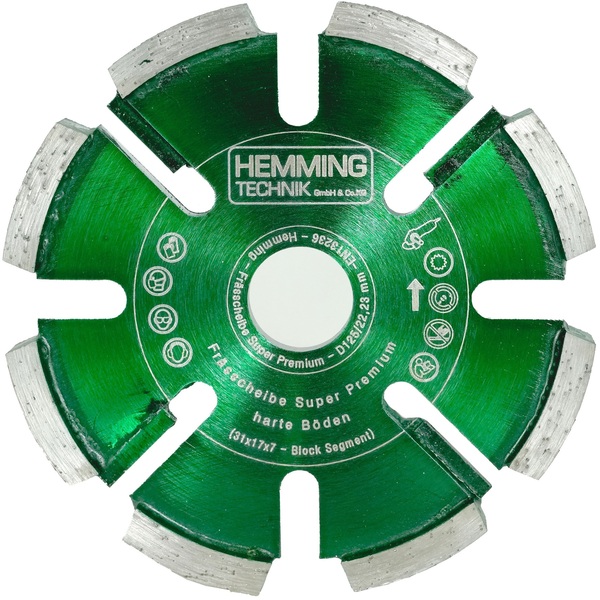 Diamond cutter disc Hemming Technik HE-120 Super Premium ⌀125x17mm (for very hard surfaces)