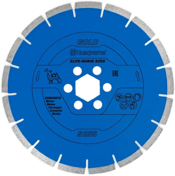 Husqvarna Elite-Shave S V2 255mm Diamond Blade for Smoothing and Grooving Concrete