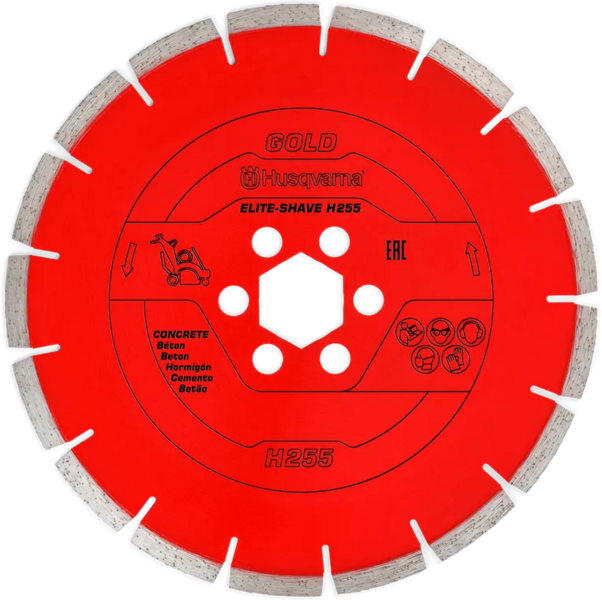 Husqvarna Elite-Shave H V2 255mm Diamond Blade for Smoothing and Grooving Concrete