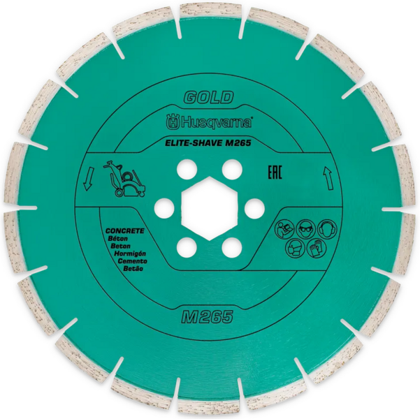 Husqvarna Elite-Shave M V2 265mm Diamond Blade for Smoothing and Grooving Concrete