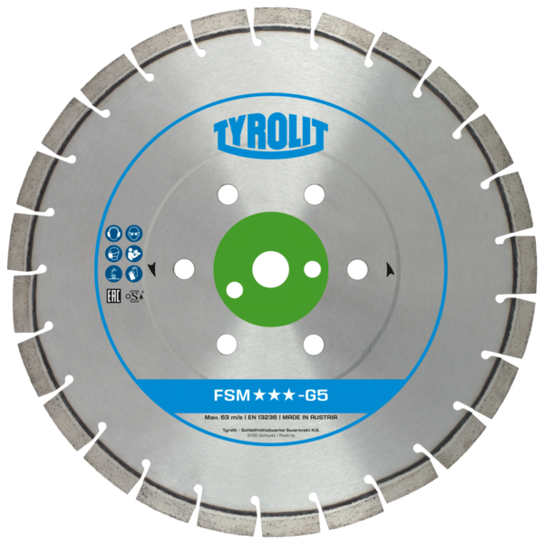 Diamond blade Tyrolit Premium FSM-G5 350 x 5 mm, 35/25,4 mm