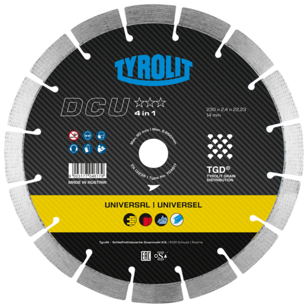 Diamond blade Tyrolit Premium DCU 4in1 350 x 3 mm, 20 MM