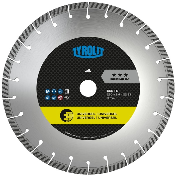 Diamond blade Tyrolit Premium DCU-FC 4in1 180 x 2,4 mm